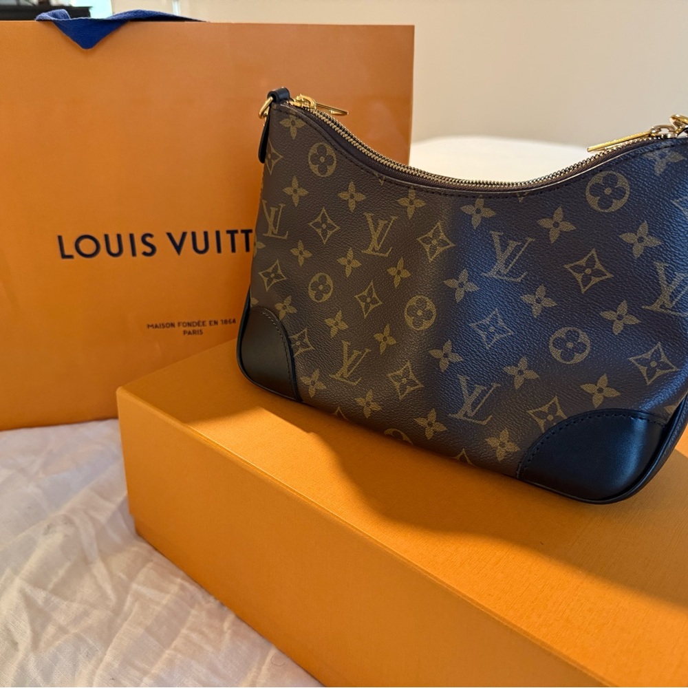 Louis Vuitton Boulogne PM Monogram Brown and Black Women's Bag